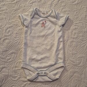 Baby Boden girls 3-6 months bear undershirt bodysuit white VGUC
